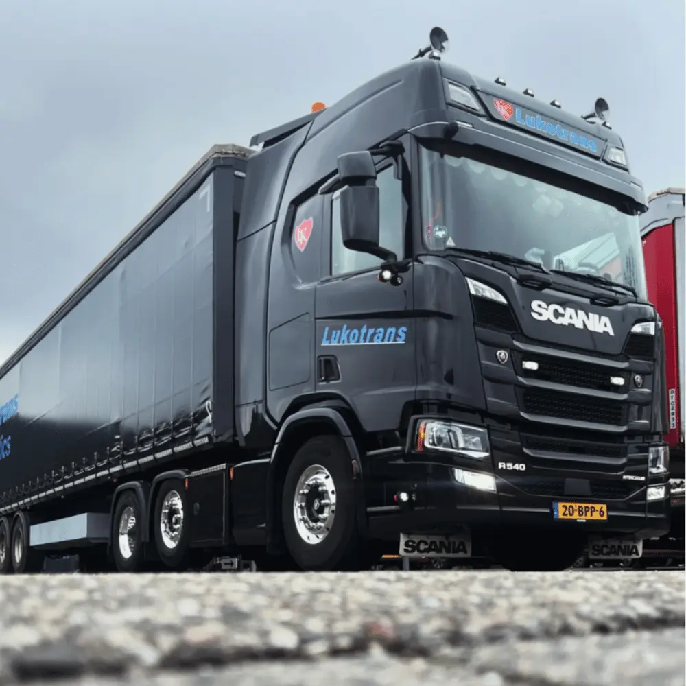 Lukotrans truck providing FTL transport across Europe